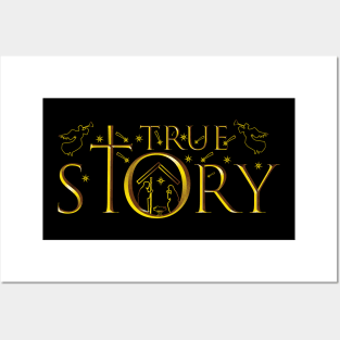 True Story Christmas Nativity Jesus Christian Posters and Art